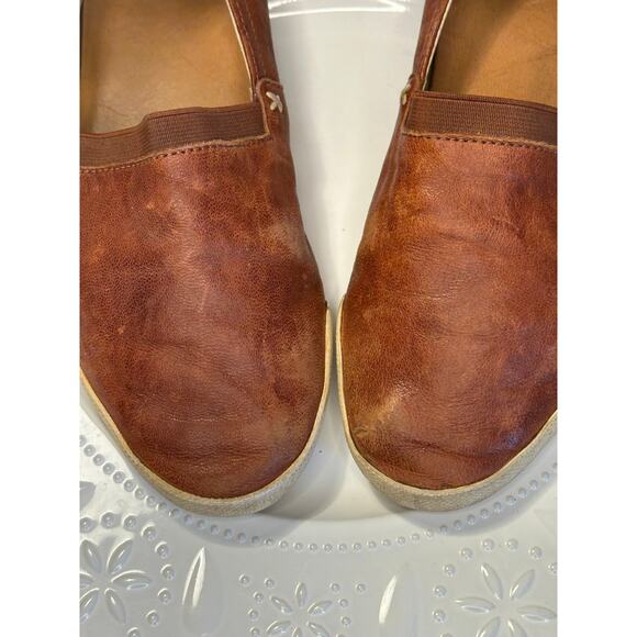 Women's Frye Melanie Brown Leather Slip On Flats - Loafers - Size 7.5 - Picture 2 of 13